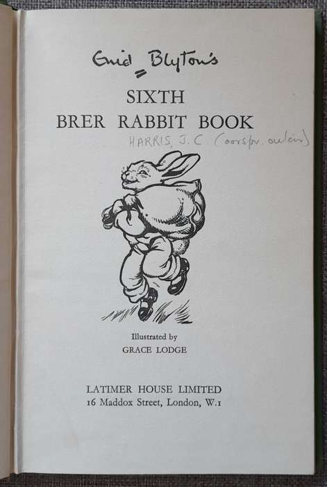 Sixth Brer Rabbit Book - Enid Blyton 1955 First Edition hardcover