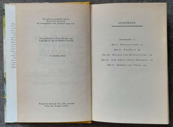 The great train robbery - Michael Crichton 1976 Hardcover