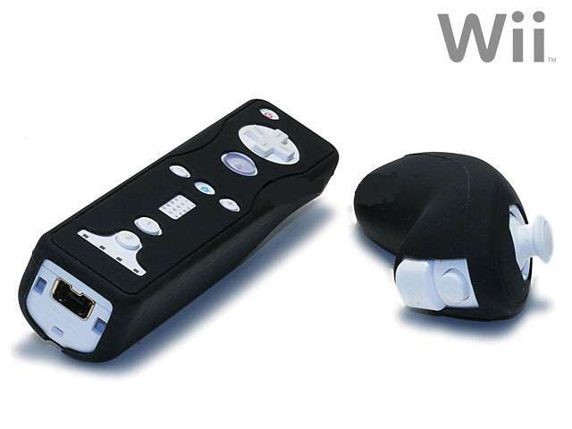 Wii Remote Controller and Nunchuck skin (BLACK)