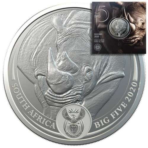 Stunning Complete Collection (5 Coins) of RSA Big 5 Series 1 BU Fine-Silver R5`s
