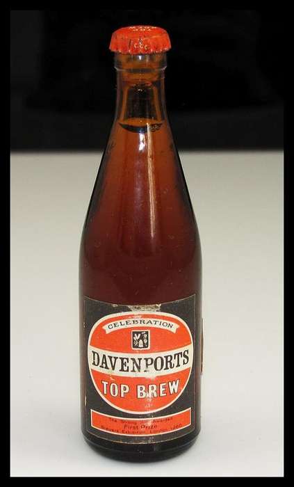 ***1960 'S*** MINI 1960'S DAVENPORTS TOP BREW ALE IN VINTAGE BOTTLE