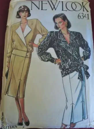 NEW LOOK PATTERNS 6341 TOP & SKIRT SIZES 8 - 18 COMPLETE