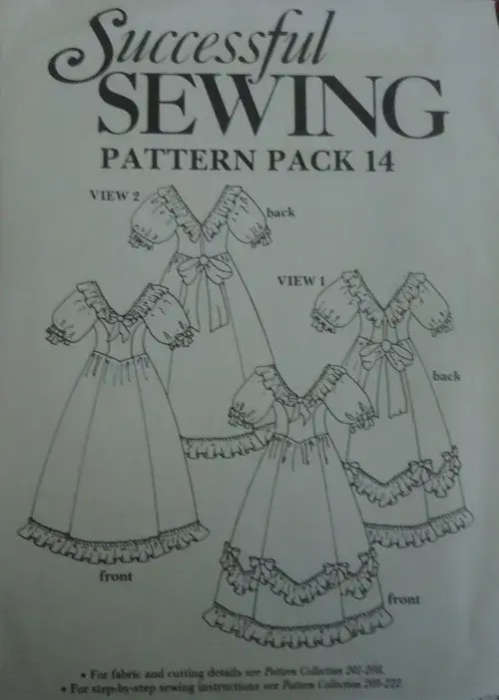 SUCCESSFUL SEWING PATTERN PACK 14 - TWO FULL LENGTH DRESSES (BRIDAL) 8 - 18 - COMPLETE & UNCUT