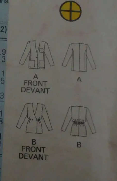 BUTTERICK 6084 LOOSE FITTING LINED JACKET SIZE 6-8-10 COMPLETE