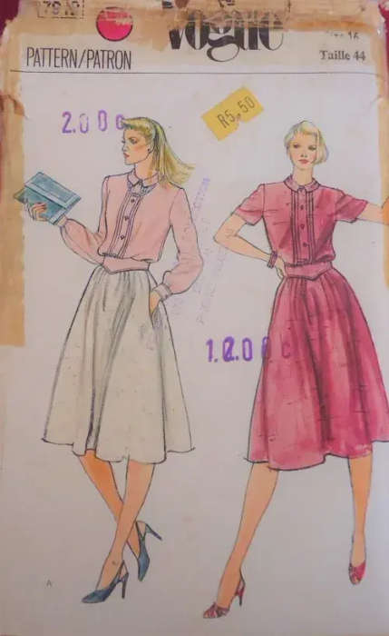 VOGUE 7912 DRESS & BELT SIZE 16 COMPLETE
