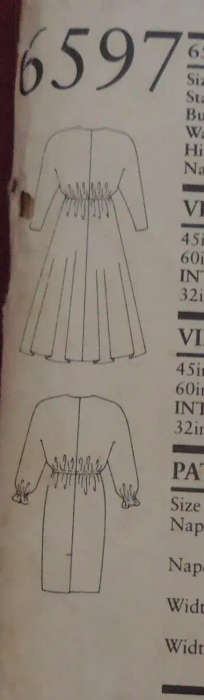 NEW LOOK PATTERNS 6597 DRESS WITH FLARED OR STRIAGHT SKIRT SIZES 8-20 COMPLETE