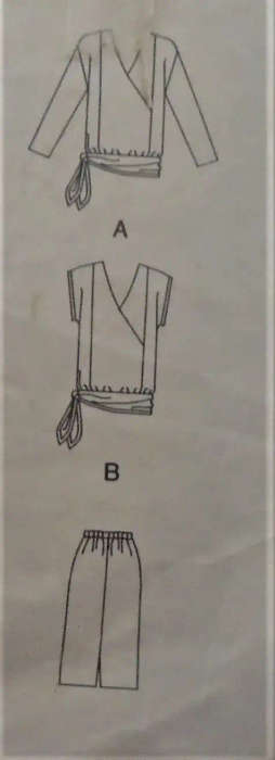 BUTTERICK 3874  TOP & SKIRT SIZE 8-10-12 COMPLETE- ZIPLOC BAG BUTTERICK 3874  TOP & SKIRT SIZE 8-10-