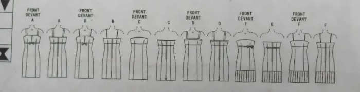 PLUS SIZE VOGUE V8069 CLOSE FITTING DRESS WITH VARIATIONS-SIZE 18-20-22 COMPLETE-CUT TO 22
