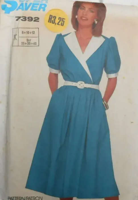 SIMPLICITY 7392 PULLOVER DRESS SIZE 8-10-12 COMPLETE SEWING PATTERN