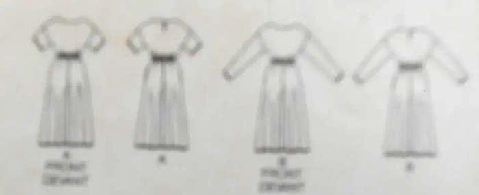 SEWING PATTERN BUTTERICK 5362 PULLOVER DRESS- SIZE 8-10-12 COMPLETE- CUT TO SIZE 10