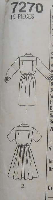 SIMPLICITY 7270 DRESS WITH SKIRT SIZE 10 COMPLETE SEWING PATTERN