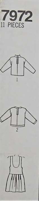 SIMPLICITY 7972 GIRLS TOP & PINAFORE SIZE A 3-6 YEARS COMPLETE SEWING PATTERN
