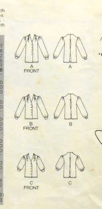 BUTTERICK 6018 LOOSE FITTING BLOUSE SIZE  8 COMPLETE BUTTERICK 6018 LOOSE FITTING BLO SEWING PATTERN