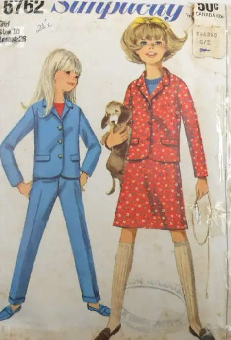 SIMPLICITY 6762 GIRLS JACKET-SKIRT-SLACKS SIZE 10 YEARS BREAST 28 COMPLETE-ZIPLOC - SEWING PATTERN