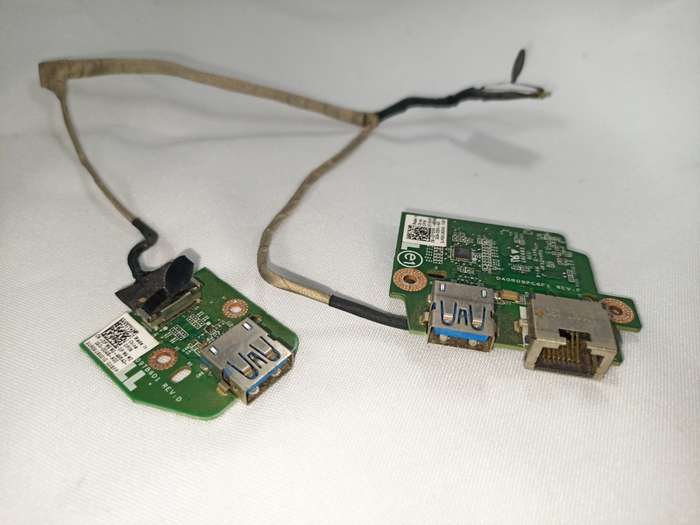 Dell Inspiron 17R 7720 USB Ethernet Port Board Set + Cable 0F15HR 0PW9W2