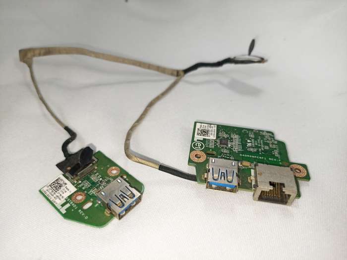 Dell Inspiron 17R 7720 USB Ethernet Port Board Set + Cable 0F15HR 0PW9W2