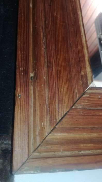VINTAGE STYLED FRAMED MIRROR ,Suspect its teak