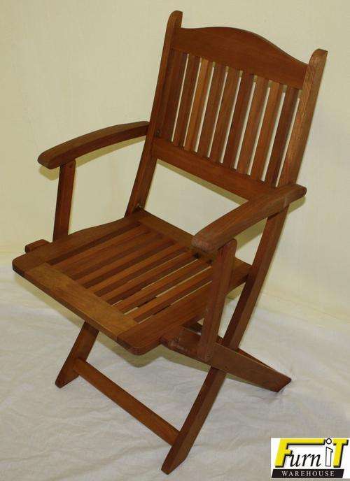 King folding Arm chair (MIN Order: 2 Units) - Solid Hardwood