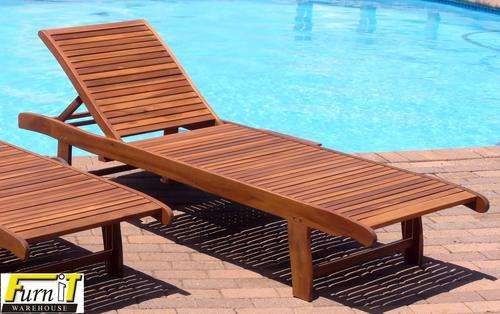 CHRISTMAS SPECIAL: Pool Lounger- with TRAY - Solid wood