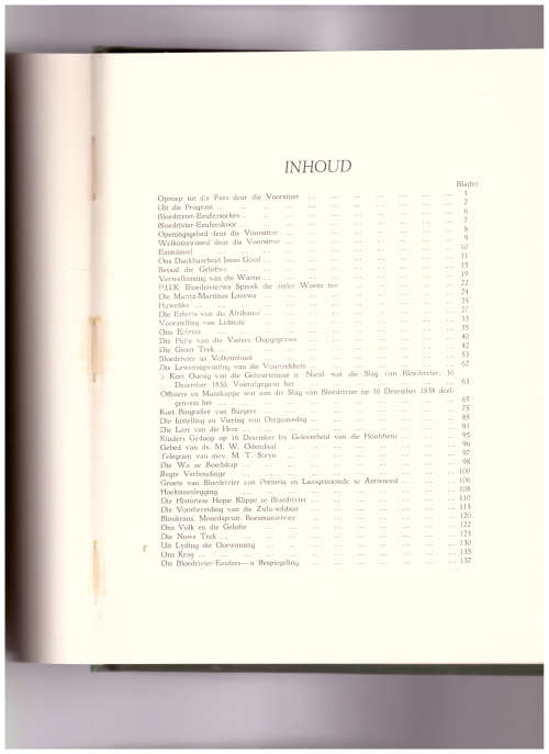 BLOEDRIVIER SE EEUFEES GEDENKBOEK 16 DESEMBER 1938