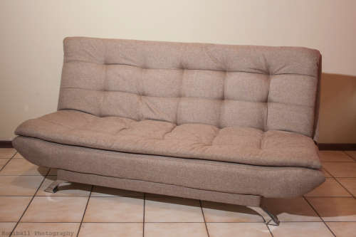 FABRIC Sleeper Couch LIGHT BROWN/ Sofa Bed