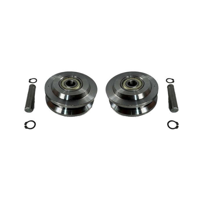 Sliding Gate Wheel Replacement Set  - Steel (74mm) for 80mm