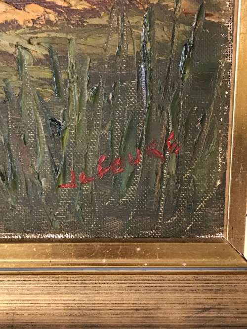 Original oil on canvas painting signed by JL FOURE size 83CM by 59CM