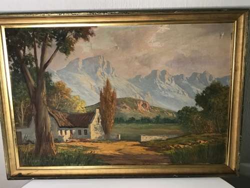 Original oil on canvas painting signed by JL FOURE size 83CM by 59CM