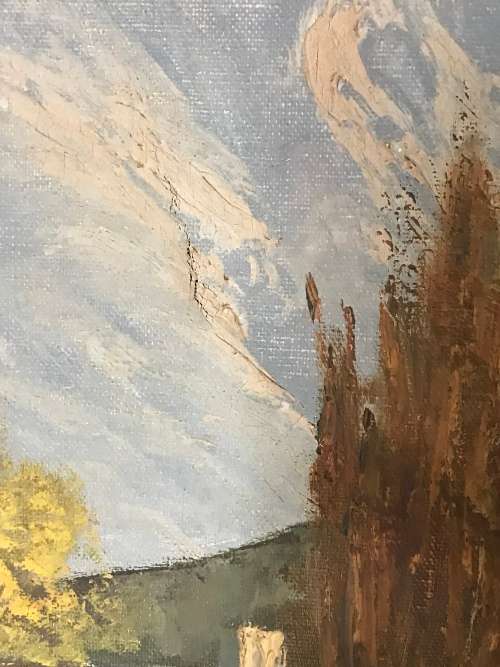 Original oil on canvas painting signed by JL FOURE size 83CM by 59CM