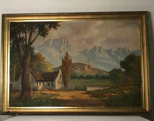 Original oil on canvas painting signed by JL FOURE size 83CM by 59CM