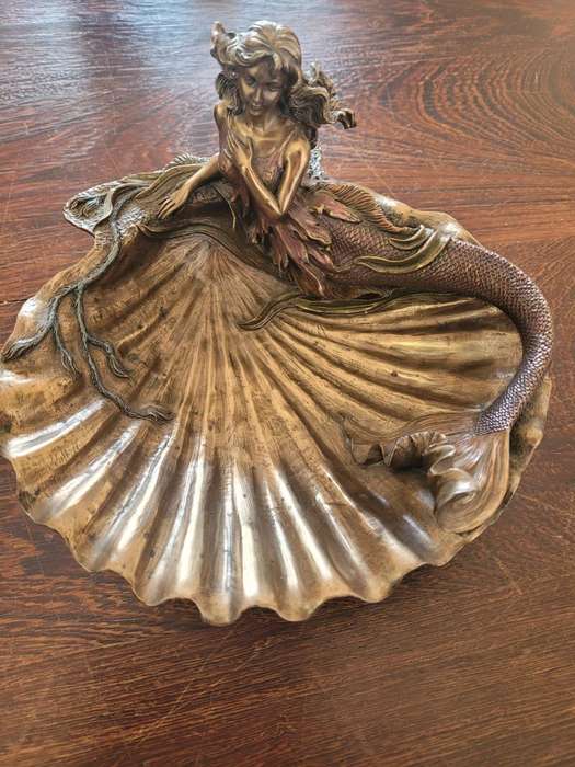 TOP COLLECTION MERMAID SHELL JEWELLERY TRAY-MYTHICAL DISH-VERY COLLECTABLE