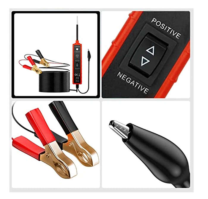 6-24V DC Electrical Check Lamp Power Circuit Tester With Flashlight