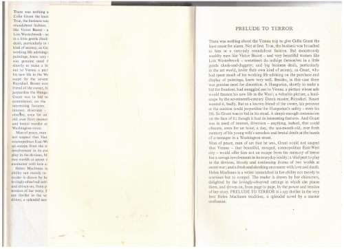 Prelude to Terror: A Robert Renwick Novel -- Helen MacInnes