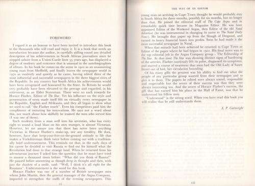 The Way of an Editor -- Horace Flather