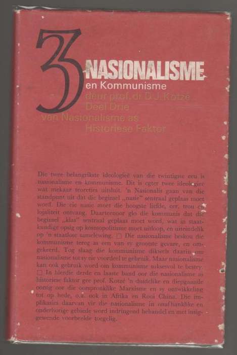 Nasionalisme en kommunisme (Nasionalisme as historiese faktor, Deel 3) -- D. J. Kotzé