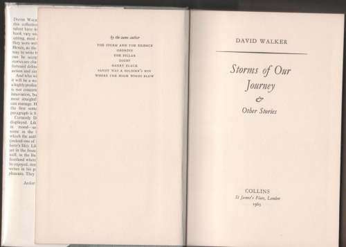 Storms of Our Journey: And Other Stories -- David Walker