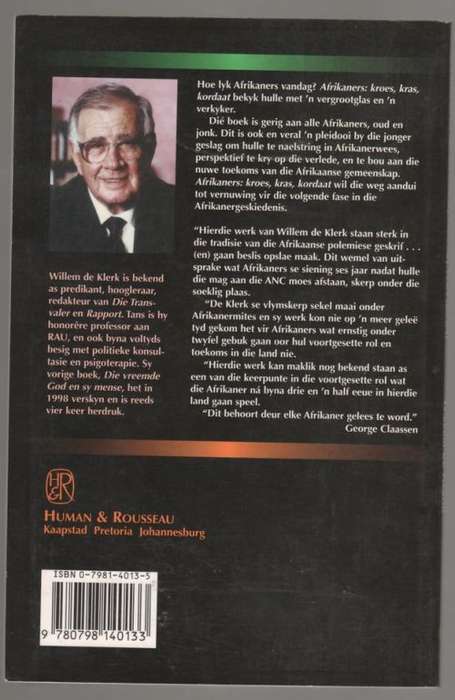 Afrikaners: Kroes, Kras, Kordaat -- Willem de Klerk