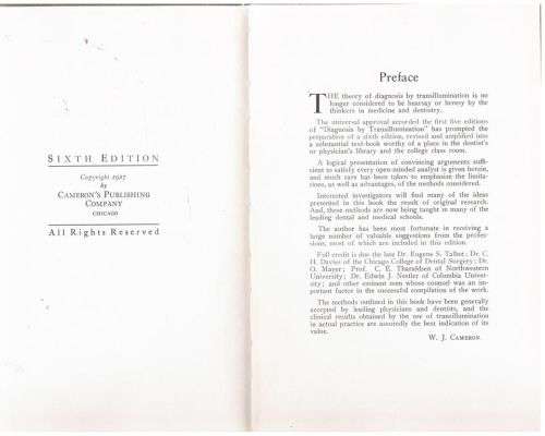 Diagnosis By Transillumination -- W. J. Cameron