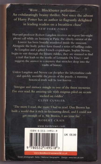 The Da Vinci Code -- Dan Brown