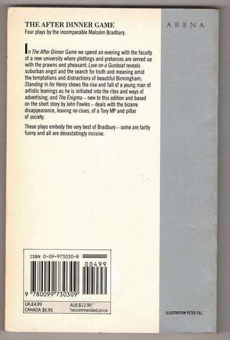 The After Dinner Game: Three Plays for Television - Malcolm Bradbury