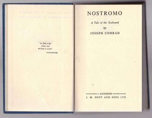 Nostromo: A Tale of the Seaboard -- Joseph Conrad