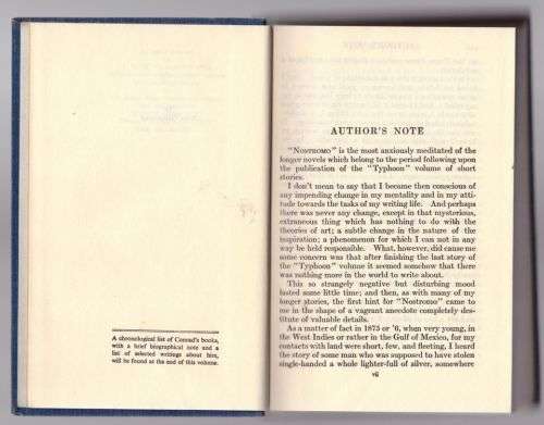 Nostromo: A Tale of the Seaboard -- Joseph Conrad