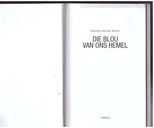 Die Blou van ons hemel -- Quintus Van der Merwe