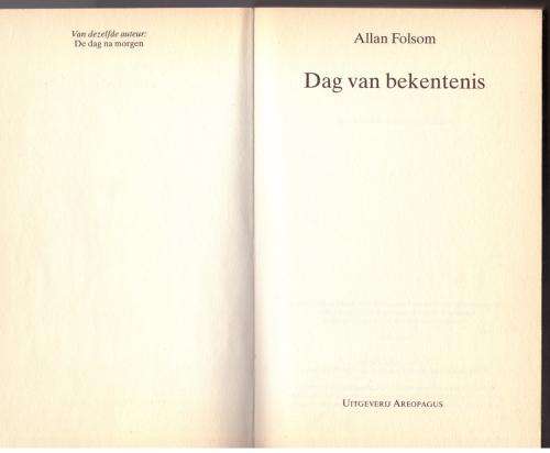 Dag van bekentenis -- Allan Folsom