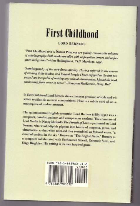 First Childhood  --  Gerald Hugh Tyrwhitt-Wilson Baron Berners