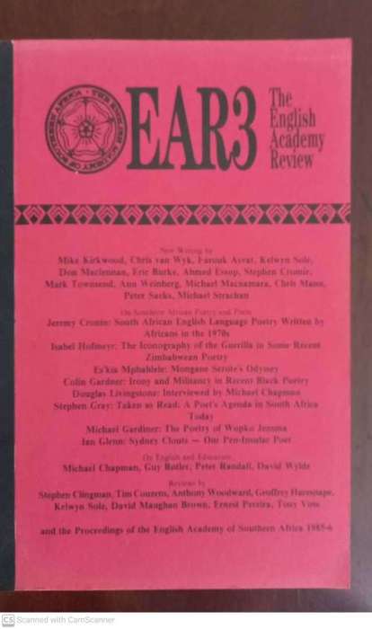 EAR3 : The English Academy Review Vol 3, 1985  -- Martin Orkin (Ed)