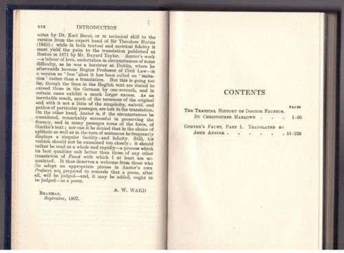 Marlowe`s Tragical history of Doctor Faustus & Goethe`s Faust, part 1  --  Christopher Marlowe