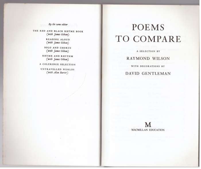 Poems to Compare -- Raymond Wilson [Compiler]
