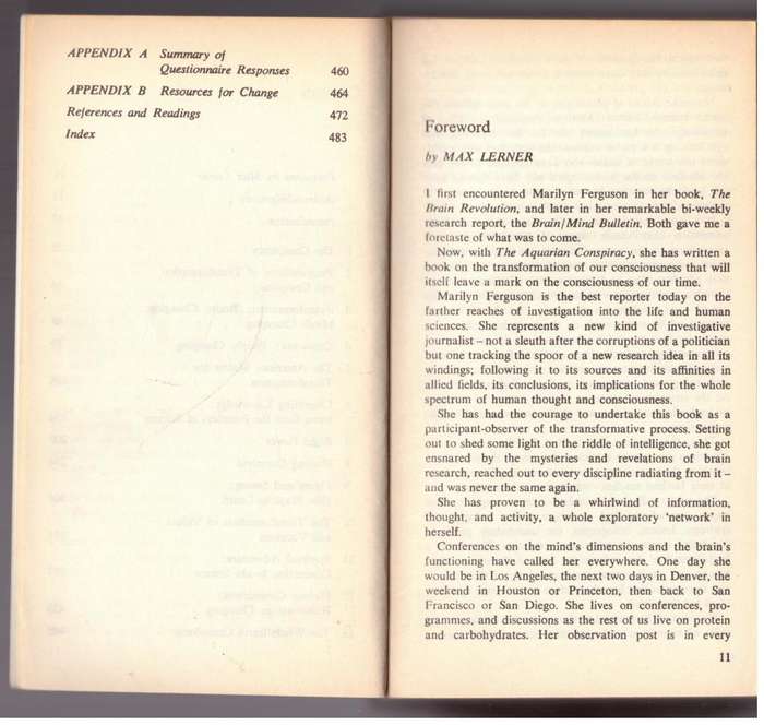 The Aquarian Conspiracy: Personal and Social Transformation in the 1980s -- Marilyn Ferguson