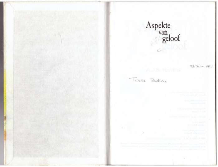 Aspekte van geloof  --  A.J.B.  Rawlings